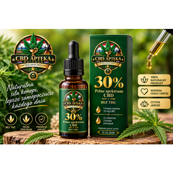 Olej konopny CBD 30%